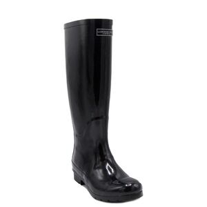 London Fog Black Winter Rain Boots